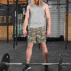 Forest Green Camouflage Printed Ultra Comfortable Shorts Pockets