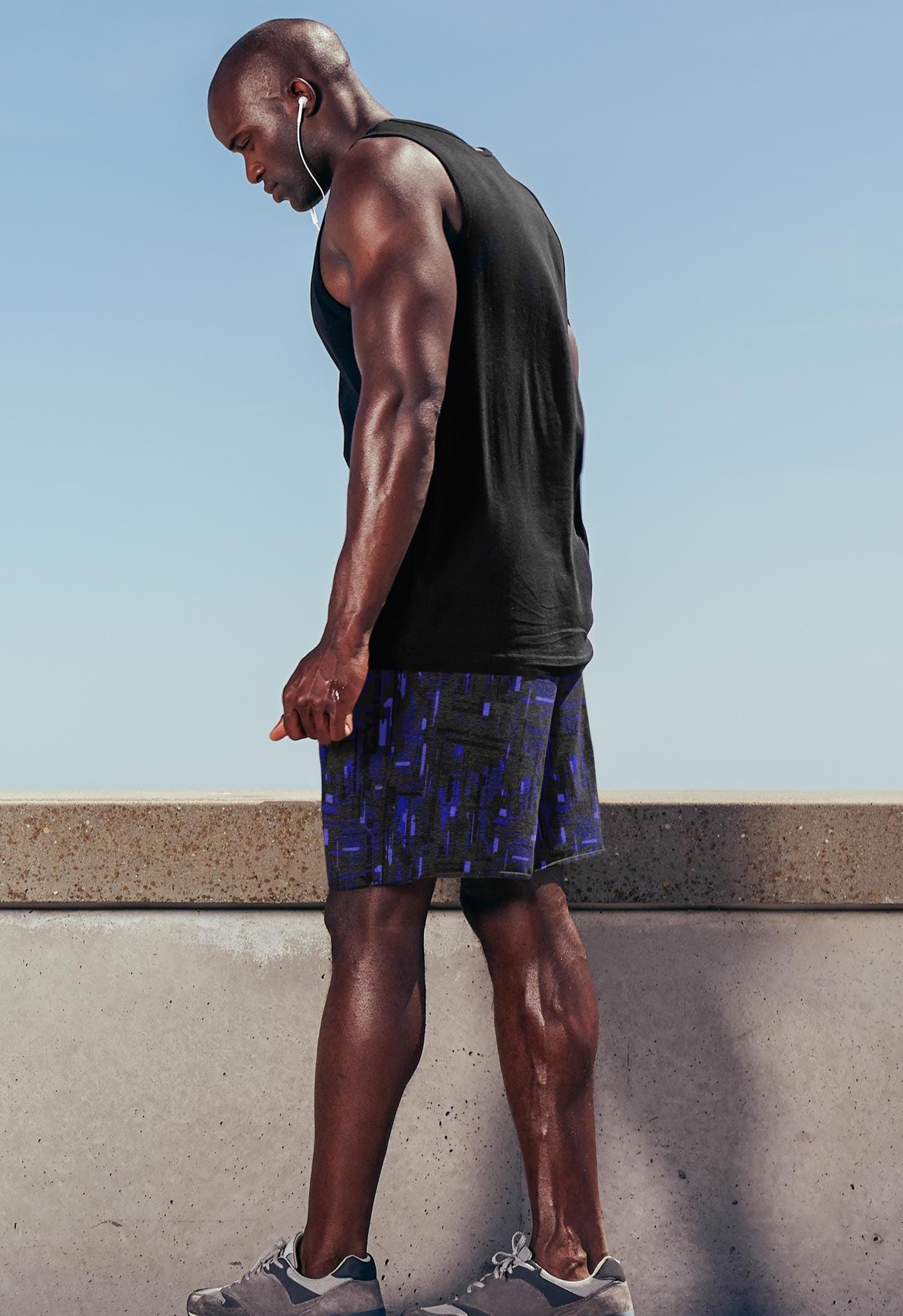 Mens Athletic Fitness Shorts Gym Training Men Water