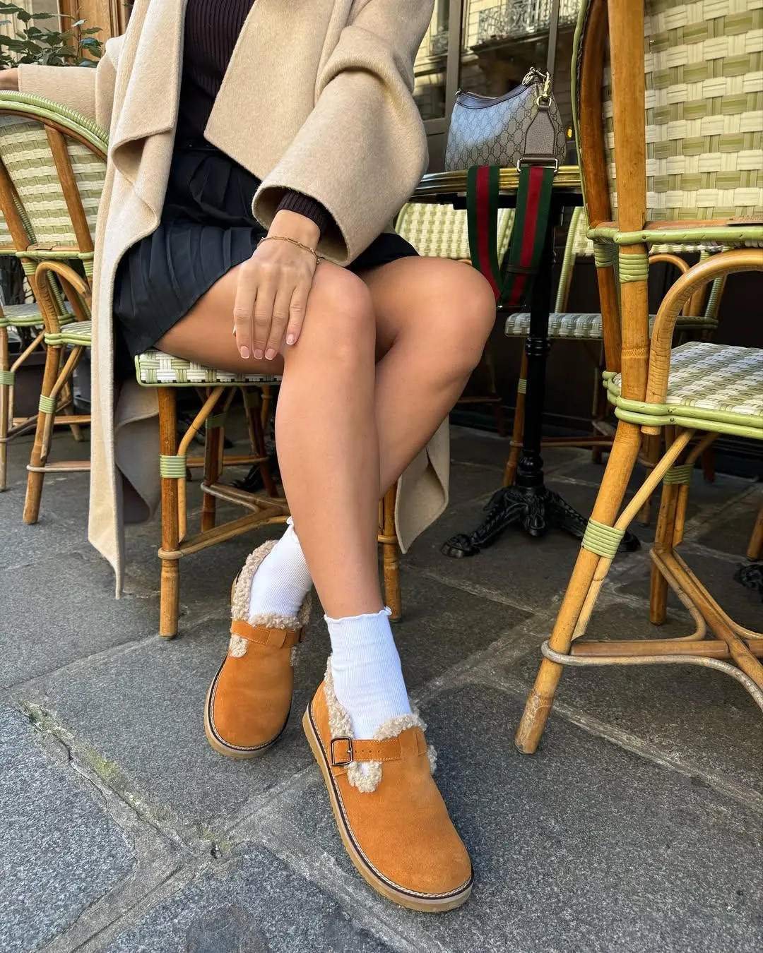 Anatomical Clogs Women Handmade Suede Winter Fur Lined